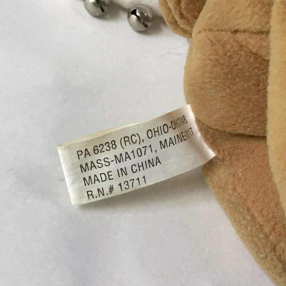 Vintage Angel Bear Plush 7” Stuffed Animal Wings Christmas Jingle Bells Weighted - Picture 12 of 12